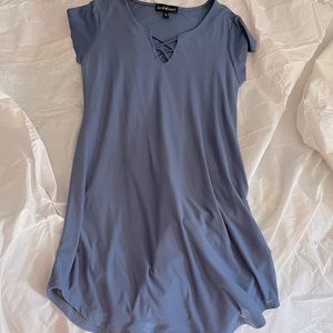 Derek Hart dusty blue dress size large but closer to medium